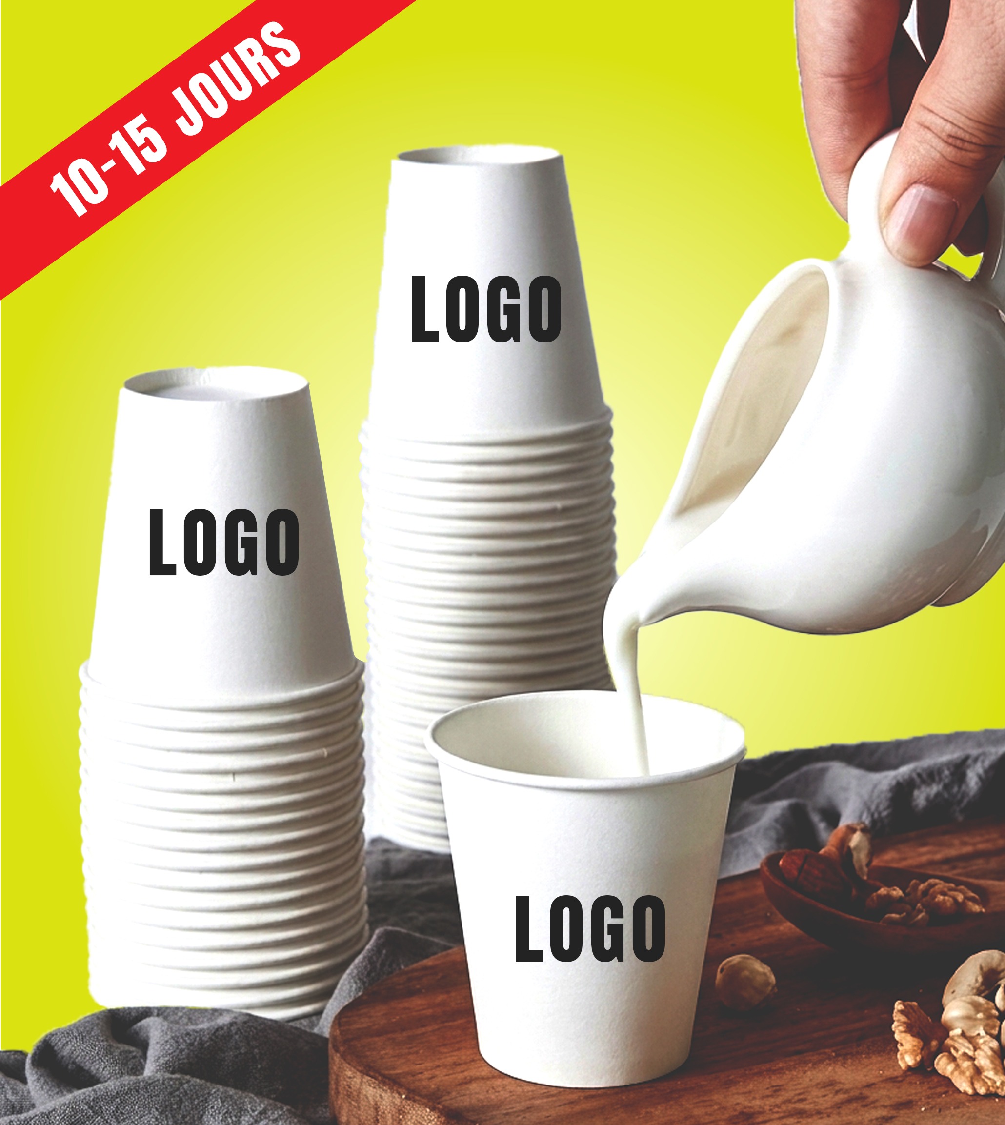 Gobelets en papier personnalisables