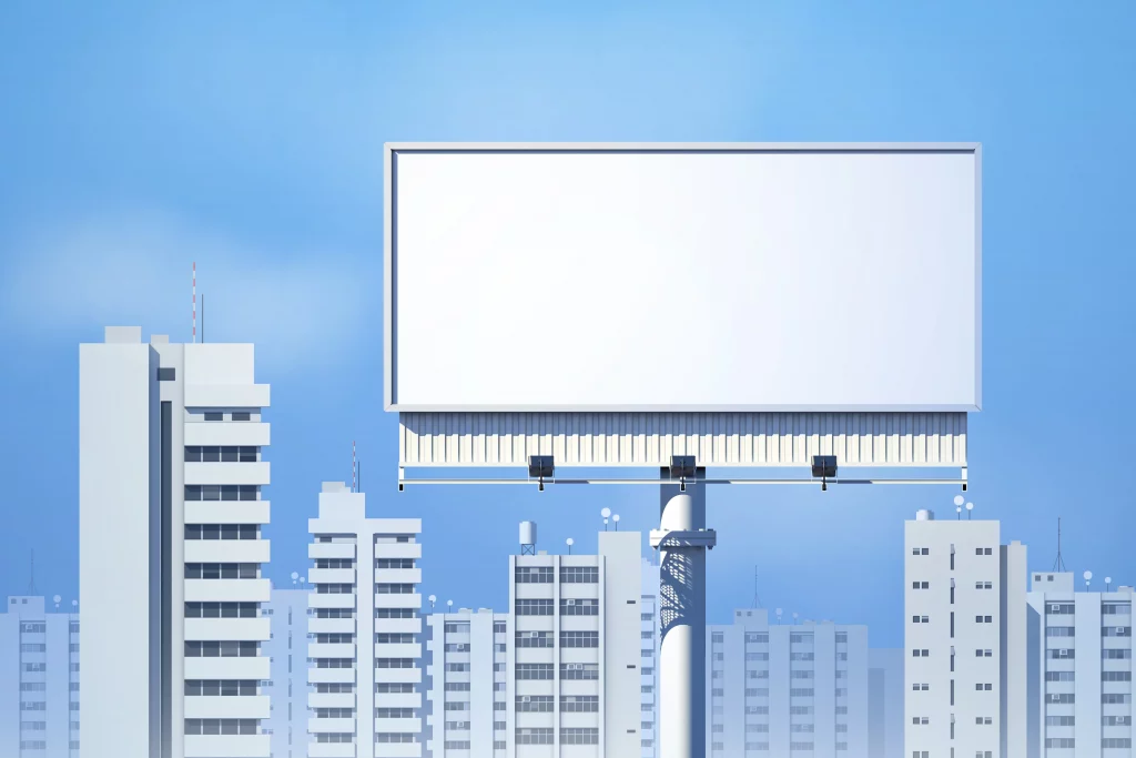 Grand panneau publicitaire en ville